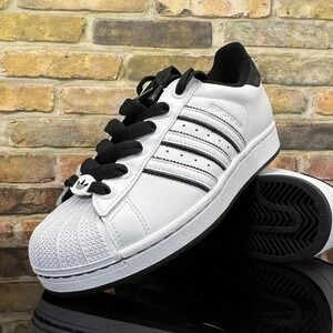 Adidas Superstar II Shoes Womens 6 , Mens 5 White Black Leather